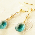 【再販】深淵を覗くとき・ピアス（フローライト）