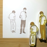 【sale!】お洒落な男の子たち1 消しゴムはんこ