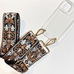 刺繍 バックショルダー スマホショルダー iphoneケース スマホケース ショルダーバッグ 鞄 Android 