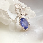 【一点物】花とカラーチェンジフローライトのプチネックレス（silver925）