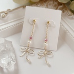 pink tourmaline ＆ pearlピアス♡