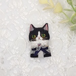 猫の刺繍ブローチ  〜ハチワレ貴族2〜
