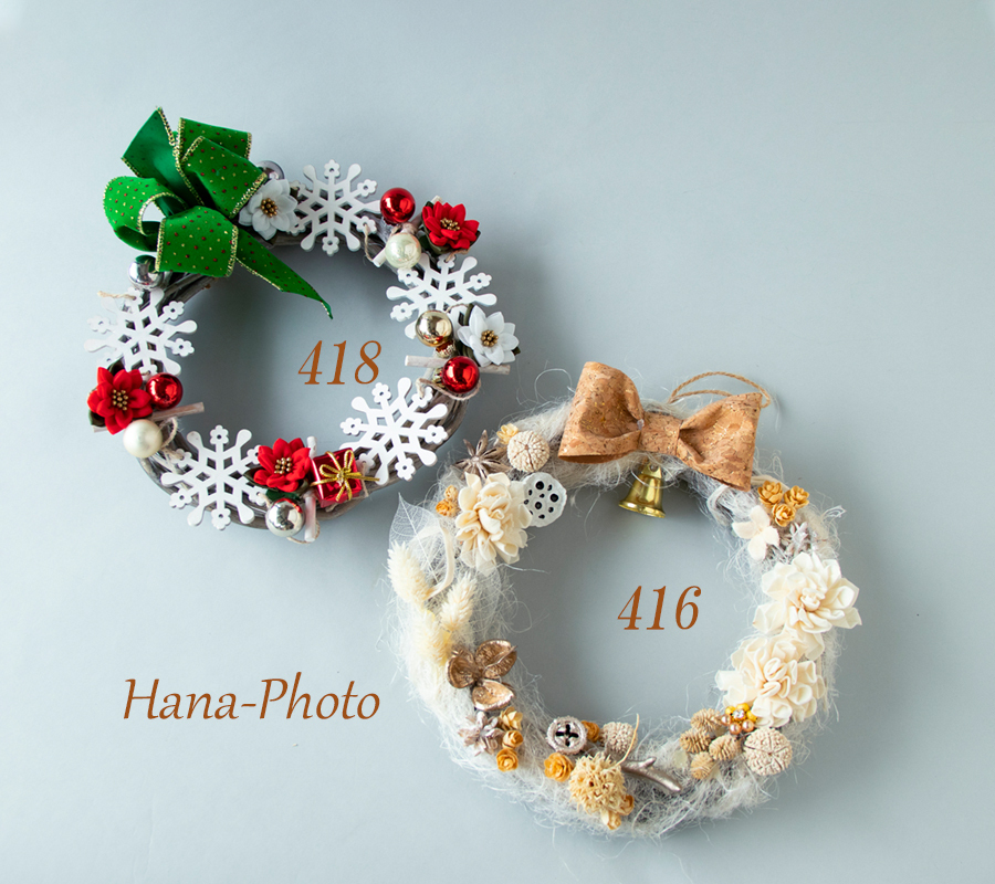 SALE> 白とベージュとシャンパンゴールドのホワイトクリスマス・リース ...