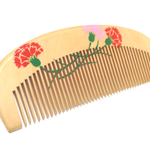 和風小物＝カーネーション 木製櫛