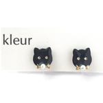 おめかし黒猫ノンホールピアス