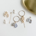 3つのパールの着せ替えセット【チャーム】【ピアス】【イヤリング】