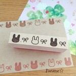 ラインはんこ(うさぎとリボン)