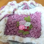 k様専用ページ・✨ゴージャス✨薔薇とベルベットの手触りが素敵なファーニットバッグ&ショルダーバッグ