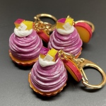 紫芋モンブランと大学芋のキーホルダー　フェイクスイーツ