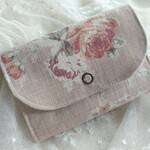 コットンリネン*ミニ財布*薔薇