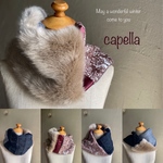 🌟capella🌟《再販》うさぎ好きなあなたへ　くるくる表情が変わる魔法のスヌード　ブラックニット、グレージュのエコファー　一枚で何通りも♡ 開運招福　卯年