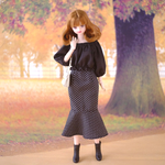 ジェニーちゃん服＊マーメイドスカート（黒）＊momoko
