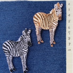 2枚入り　シマウマ刺繍アイロンワッペン