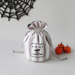 ハロウィン 魔女のサシェみたいな巾着ポーチ(ストライプ)