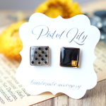 No.48057 ゴールド ドット 水玉 シンプル 樹脂ピアス アレルギー対応 made by PISTOL LILY