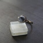 デンドライトオパール　S字ベゼルリング　SILVER925