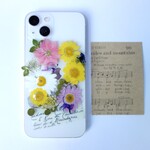全機種対応　スマホステッカー　スマホケース押し花インナーシート　147　オーロラ猫ちゃん