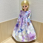 リカちゃん　フリルロングドレス　星柄
