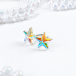 オーロラスターピアス／イヤリング　サージカルステンレスピアス　樹脂ピアス　樹脂イヤリング