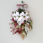 🎄クリスマススワッグ⑧❀壁掛け❀玄関ブーケ❀アーティフィシャルフラワー❀アレンジメント❀造花