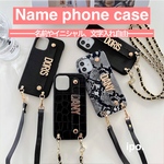 名前やイニシャルでつくるオーダースマホケース！ショルダーストラップ、ハンドストラップ付き♡名入れ♪レザー♡クロコダイル♡ゴールド、ダイヤモンド♡カスタム自由！