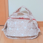 (S)保温保冷エコバッグ カメリア ピンクベージュ