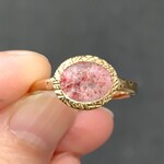 ストロベリークォーツ　オーバルカット　2.86ct　シルバーSV925リング
