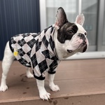 秋冬犬服オーダー★アーガイルチェック柄パーカー中型犬小型犬フレンチブルドッグパグフレブル服