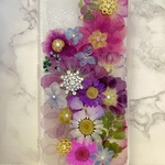 iPhoneケース､iPhoneカバー､押し花ケース､スマホケース､押しフルーツ､押し花､押し花カバー､スマホカバー､押しフルーツケース､押しフルーツカバー､Android 花 花柄リング付き、お花