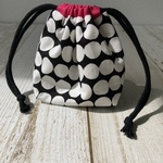 ミニ巾着　サークルボーダー