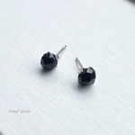 モリオン　スターカット　天然石一粒ピアス/サージカルステンレス