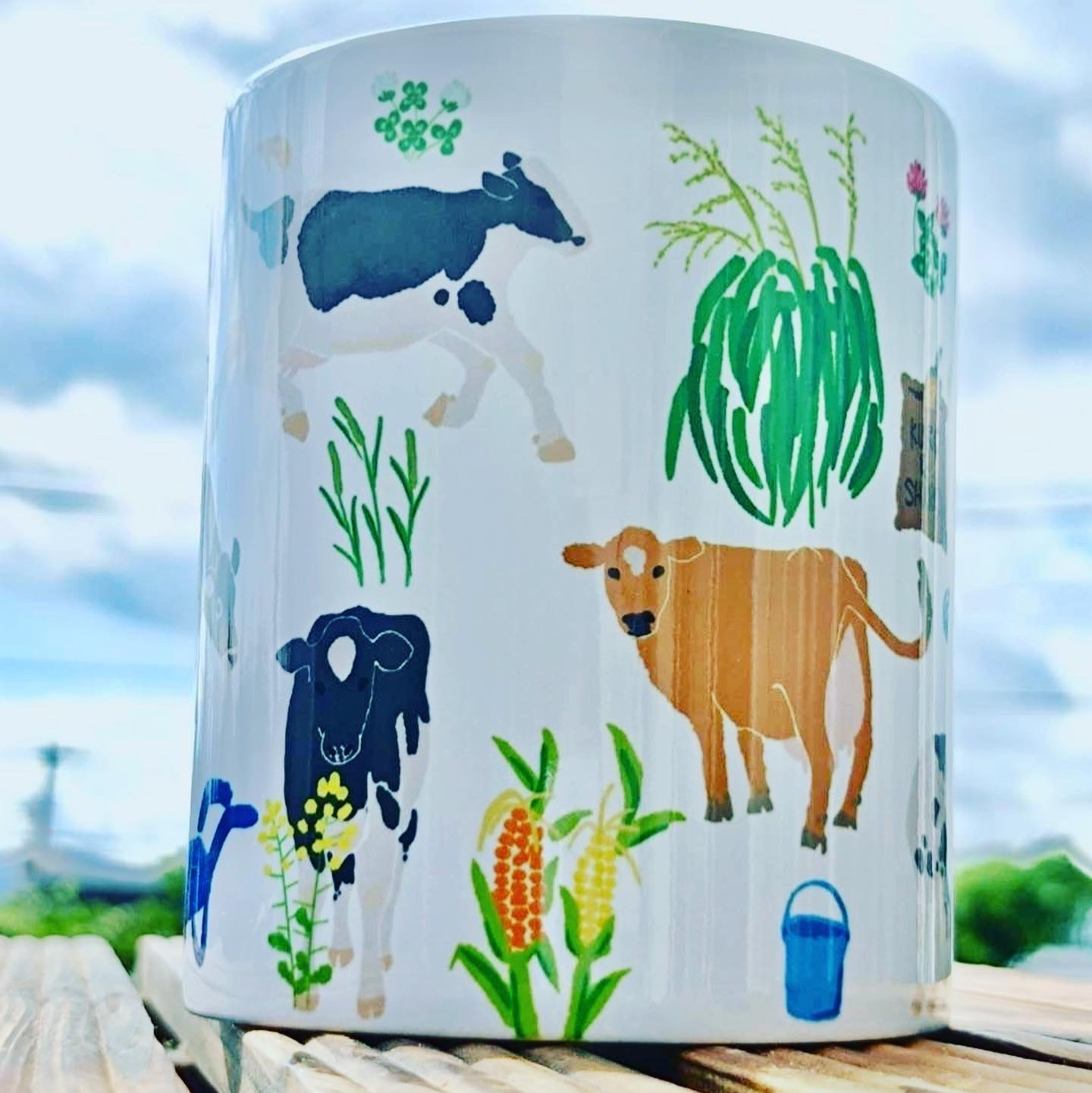 牛さんマグカップ【乳牛】 - 畜産動物雑貨 KURO & SHIRO | minne byGMO