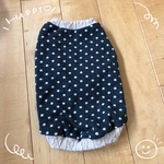 ハンドメイド ✳︎犬服　タンクトップ　ドット　Sサイズ