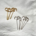 4pcs イヤーカフ アシンメトリー ゴールド×シルバー