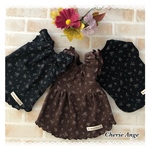 犬服　❁小花柄ワッフル タンクトップ🍂ワンピース❁