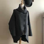 ダブルフェイスウールで作ったショールカラーコート