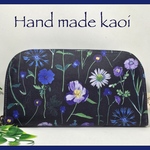 ハンドメイドラウンド長財布　ラミネート リバティ  Spring Garden Blue&Purple 