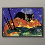 0905■A3アートポスター『フランツ・マルク　猫　ネコ』絵画/イラスト/デザイン/上級マット紙採用