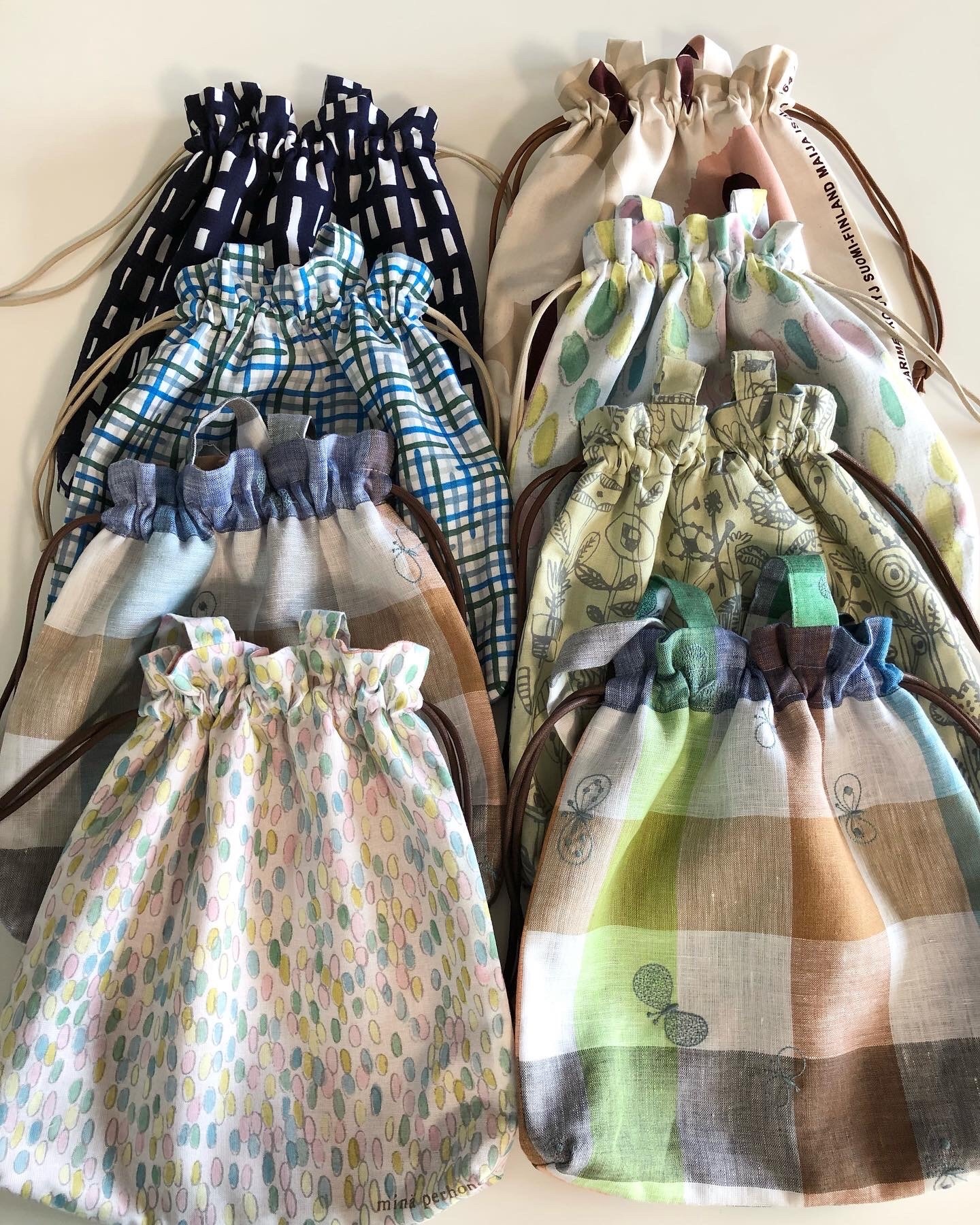 ミナペルホネンハンドメイド 巾着バッグ - made by Y | minne byGMO