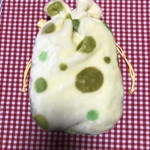 モコモコふわふわドット巾着湯たんぽカバー