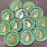 ✨Wax Seal Stamp✨シーリングスタンプ〝ぷっくりハートの肉球〟シールパーツ＊コラージュ素材
