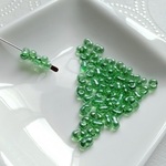 [Graine] 60個 3.2×6.5mm ファルファーレ ラスターフォレストグリーン [チェコビーズ]