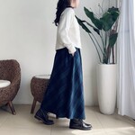 暖かな起毛素材のフレアースカート（タータンチェック）