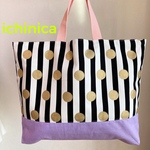 [SALE] ストライプ　ドット　レッスンバッグ
