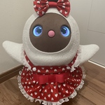 ラボット服　イチゴ柄　赤リボン