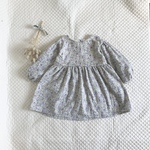 《size80〜150》【ヨークワンピースWガーゼ】ふんわり袖　花柄