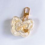 Clouds shaker keychain (lemon yellow)