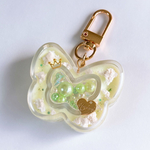 Clouds shaker keychain (lime green)