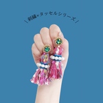 刺繍×タッセルシリーズピアス 2way | melancholily