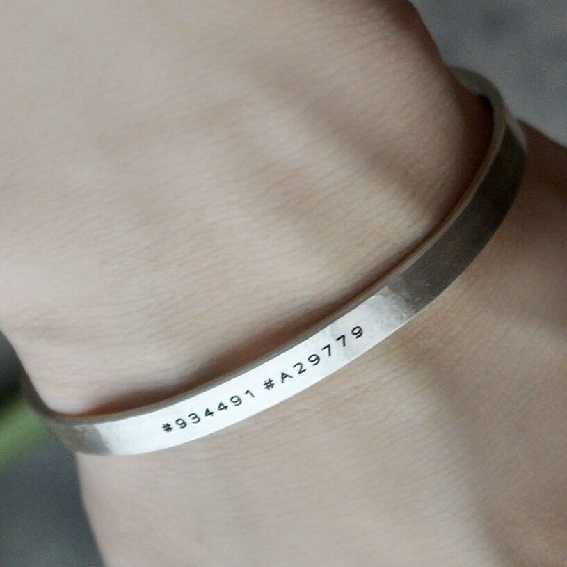 正規通販】 シルバー HB刻印 sterling 925 バングル